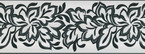 Zobrazit detail zboží: Bordura- LEAF DAMASK BLACK WHITE (Bytové dekorace)